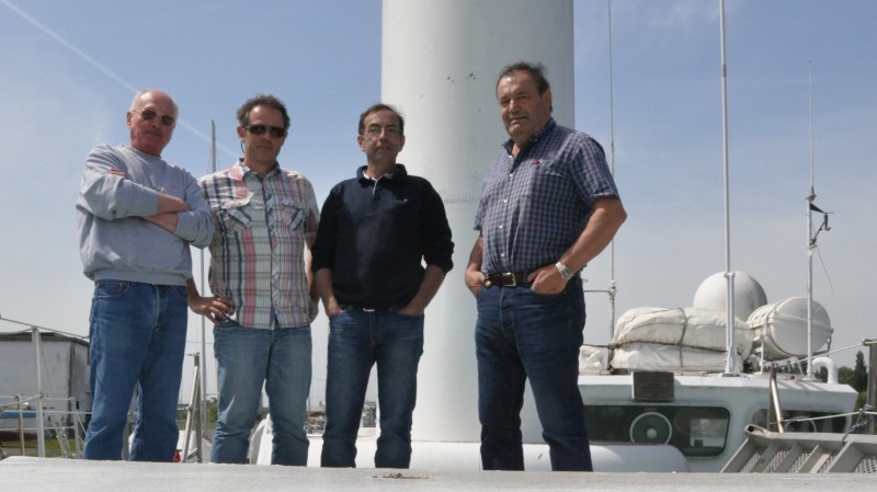 Alcyone, 2015, de gauche à droite : Jean-Philippe Brothier, Franck Machu, Frédéric Bianquis, Patrice Quesnel Photo Franck Machu